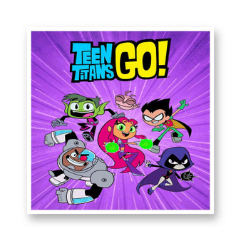 Teen Titans Go White Transparent Vinyl Kiss-Cut Stickers