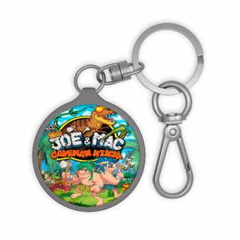 NEW Joe and Mac Caveman Ninja Keyring Tag Acrylic Keychain With TPU Cover