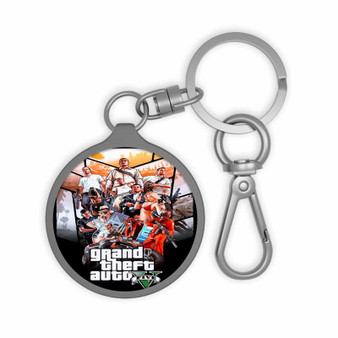 Grand Theft Auto V Game Keyring Tag Acrylic Keychain With TPU Cover