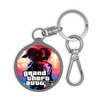 Grand Theft Auto VI Keyring Tag Acrylic Keychain With TPU Cover