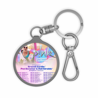 Pink World Tour 2023 Keyring Tag Acrylic Keychain With TPU Cover