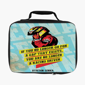 Ayrton Senna Quotes Lunch Bag Fully Lined and Insulated