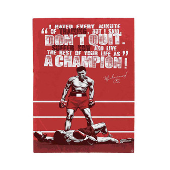 Muhammad Ali Champion Quotes Polyester Bedroom Velveteen Plush Blanket