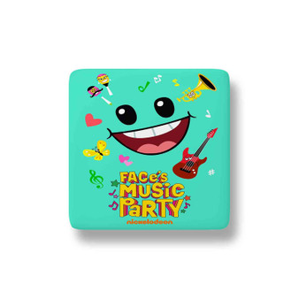 Face s Music Party Porcelain Magnet Square