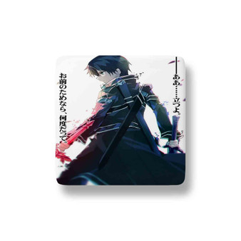 Kirito Sword Art Online Game Porcelain Magnet Square