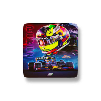 Sergio Perez F1 Porcelain Magnet Square