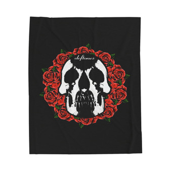 Deftones Skull Roses Polyester Bedroom Velveteen Plush Blanket