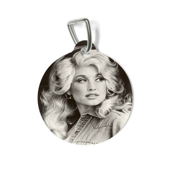 Dolly Parton Vintage Round Pet Tag Coated Solid Metal