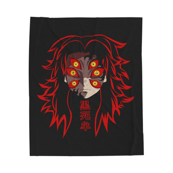 Kokushiba Demon Slayer Polyester Bedroom Velveteen Plush Blanket