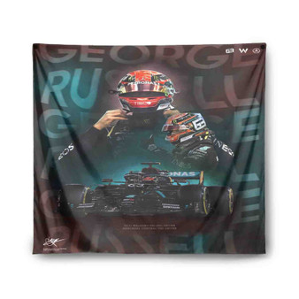 George Russell F1 Indoor Wall Polyester Tapestries