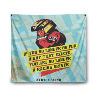 Ayrton Senna Quotes Indoor Wall Polyester Tapestries