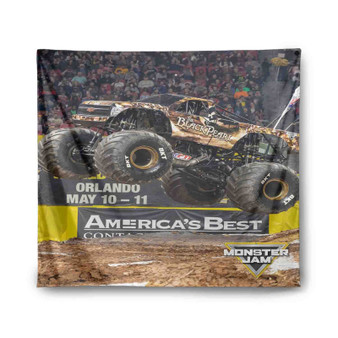 Black Pearl Monster Truck Indoor Wall Polyester Tapestries