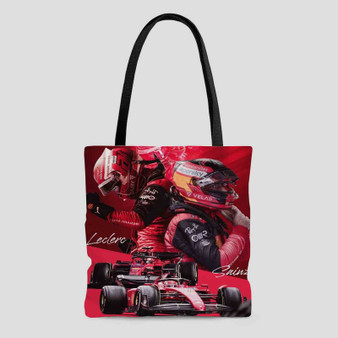 Charles Leclerc and Carlos Sainz Polyester Tote Bag AOP