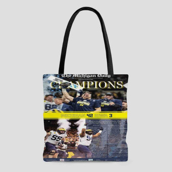 The Michigan Daily Champion Polyester Tote Bag AOP