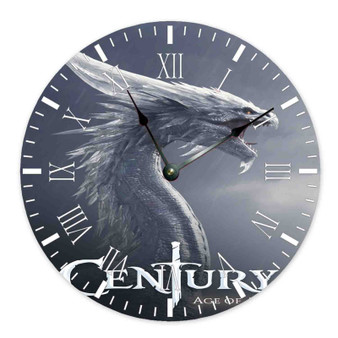 Century Age of Ashes Round Non-ticking Wooden Wall Clock