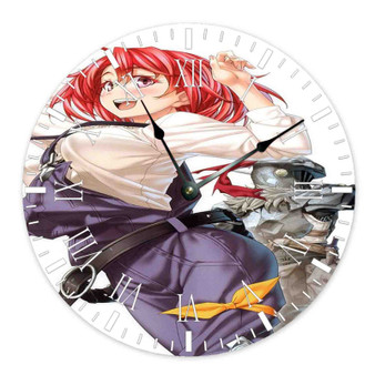 Cow Girl Goblin Slayer Round Non-ticking Wooden Wall Clock