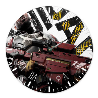 Deadshot Suicide Squad Kill the Justice League Round Non-ticking Wooden Wall Clock