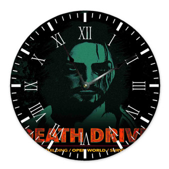 Death Drive Round Non-ticking Wooden Wall Clock