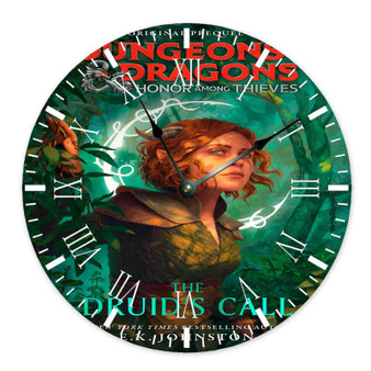 Doric Dungeons Dragons Honor Among Thieves Round Non-ticking Wooden Wall Clock