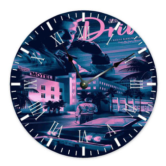 Drive Movie Round Non-ticking Wooden Wall Clock