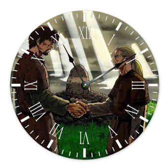 Einar Vinland Saga Round Non-ticking Wooden Wall Clock