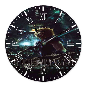 Final Fantasy VII Remake Round Non-ticking Wooden Wall Clock