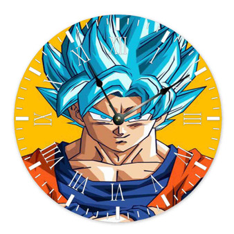 Goku Dragon Ball Round Non-ticking Wooden Wall Clock