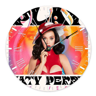 Katy Perry Play Round Non-ticking Wooden Wall Clock