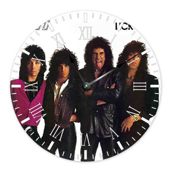 Kiss Lick It Up 1983 Round Non-ticking Wooden Wall Clock