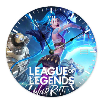 League of Legends Wild Rift Round Non-ticking Wooden Wall Clock