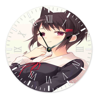 Nagisa Kashiwagi Kaguya sama Round Non-ticking Wooden Wall Clock