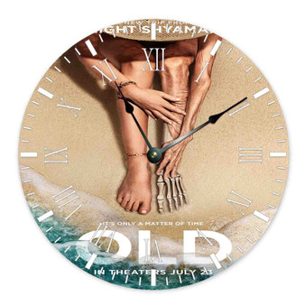 Old Movie Round Non-ticking Wooden Wall Clock