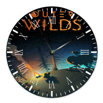Outer Wilds Round Non-ticking Wooden Wall Clock