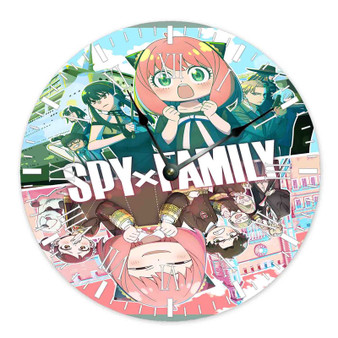 Spy X Family Season 2 Round Non-ticking Wooden Wall Clock