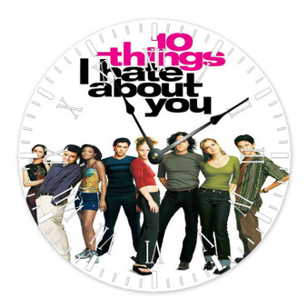 10 Things I Hate About You Round Non-ticking Wooden Wall Clock