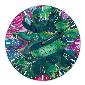 Glass Animals Tour Round Non-ticking Wooden Wall Clock