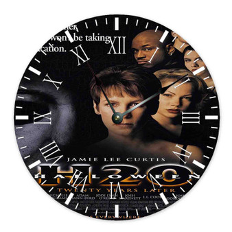 Halloween H20 Poster Round Non-ticking Wooden Wall Clock