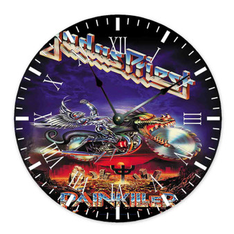 Judas Priest Painkiller Round Non-ticking Wooden Wall Clock