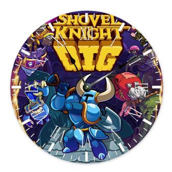 Shovel Knight Dig Round Non-ticking Wooden Wall Clock