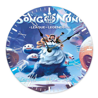 Song of Nunu A League of Legends Story Round Non-ticking Wooden Wall Clock