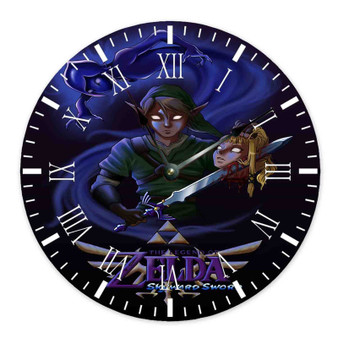 The Legend Of Zelda Skyward Sword Round Non-ticking Wooden Wall Clock