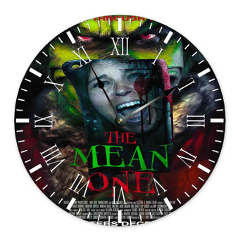 The Mean One Round Non-ticking Wooden Wall Clock