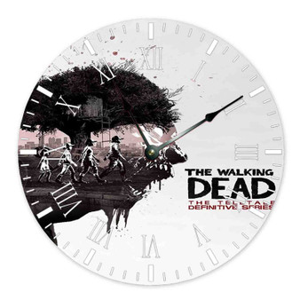 The Walking Dead The Definitive Series Round Non-ticking Wooden Wall Clock