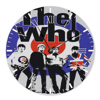 The Who Vintage Round Non-ticking Wooden Wall Clock