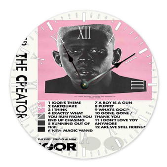 Tyler The Creator Igor Round Non-ticking Wooden Wall Clock