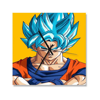 Goku Dragon Ball Square Silent Scaleless Wooden Wall Clock