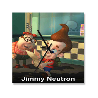 Jimmy Neutron Square Silent Scaleless Wooden Wall Clock