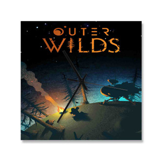 Outer Wilds Square Silent Scaleless Wooden Wall Clock