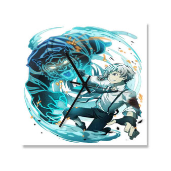 Atsushi Nakajima Bungou Stray Dogs Square Silent Scaleless Wooden Wall Clock