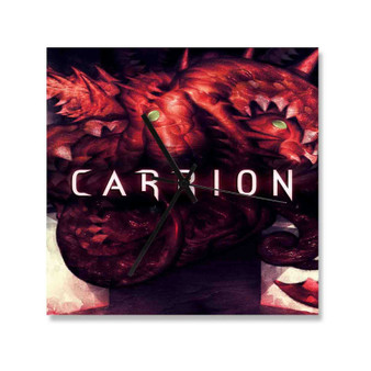 Carrion Square Silent Scaleless Wooden Wall Clock